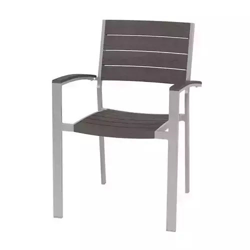 Ratana New Mirage Stacking Arm Chair Durawood Aluminum