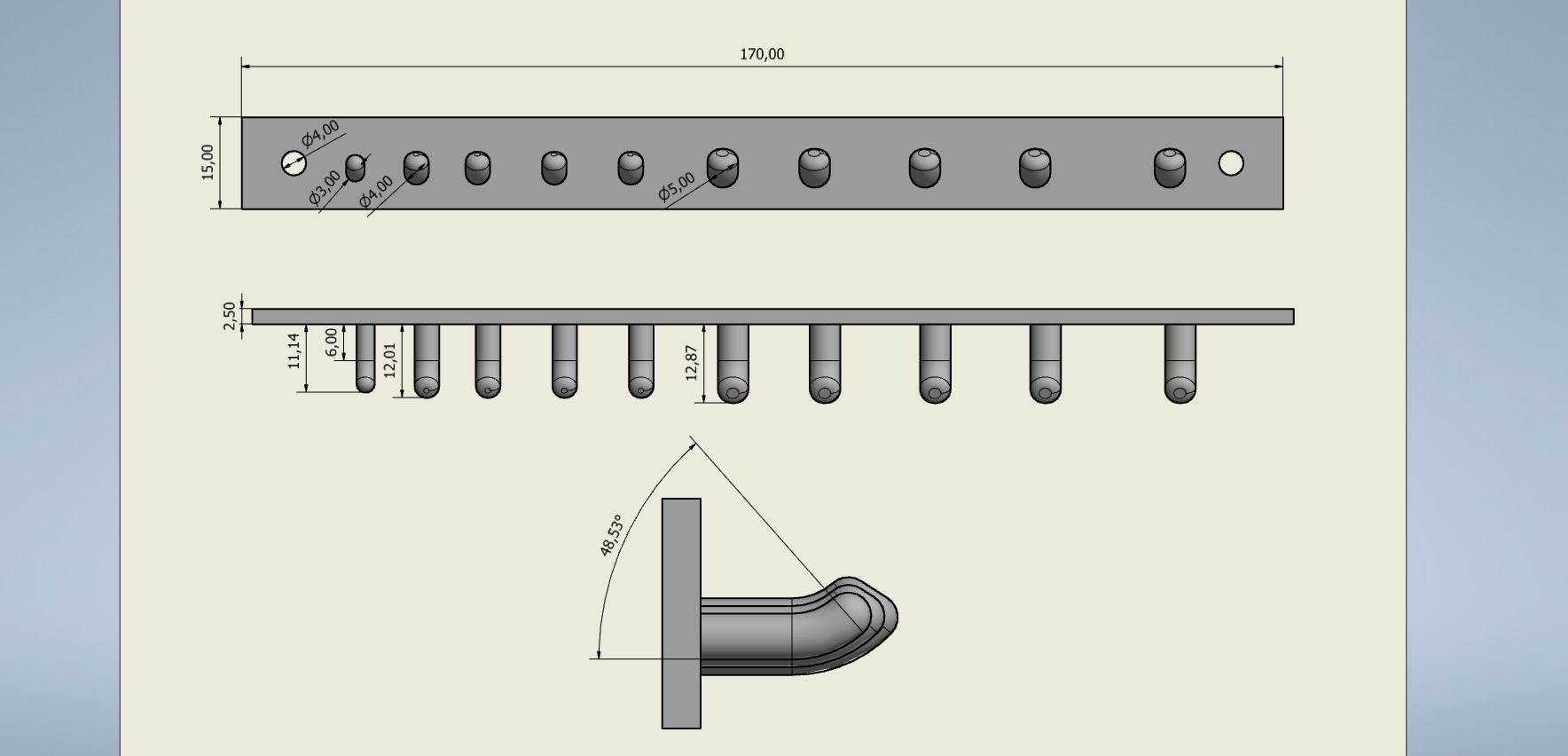 Wrench hanger Free 3D print model_2