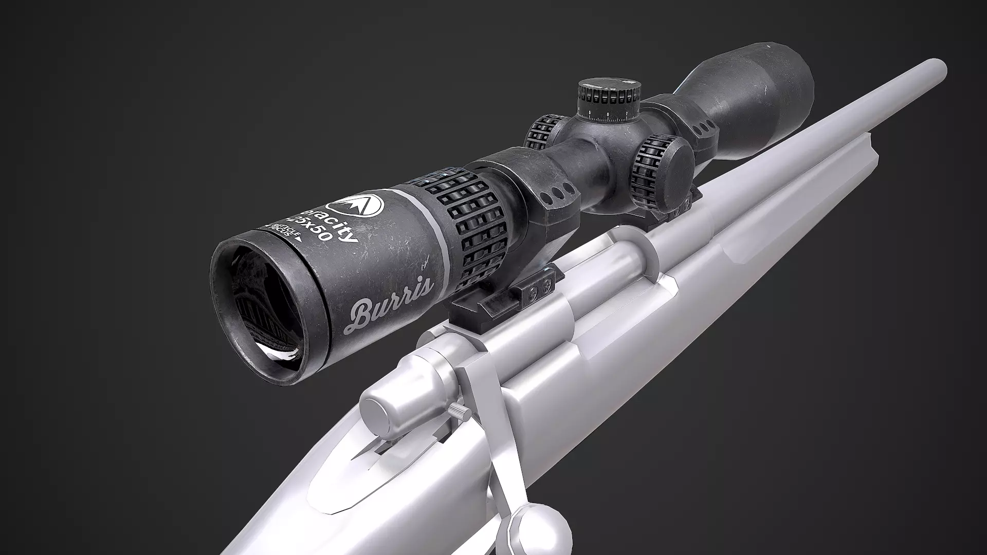 Burris Veracity Riflescope Low-poly 3D model_0