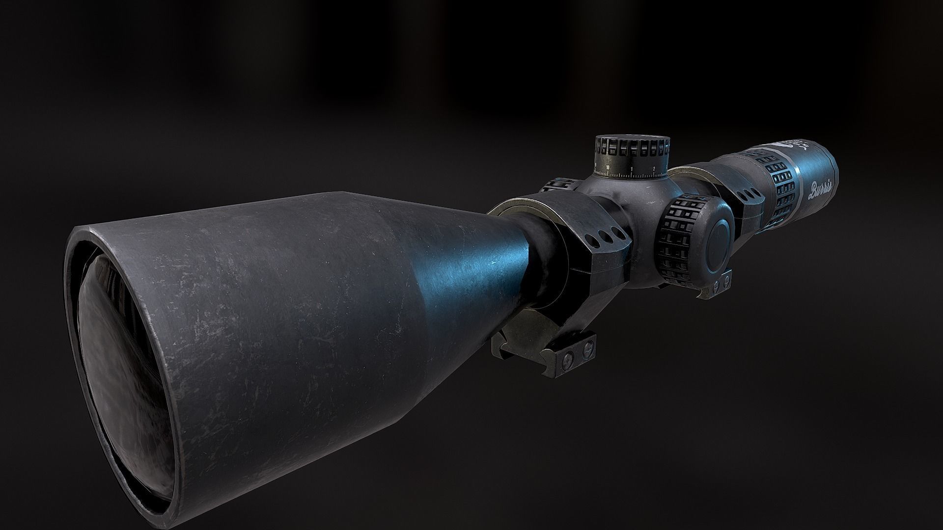 Burris Veracity Riflescope Low-poly 3D model_4