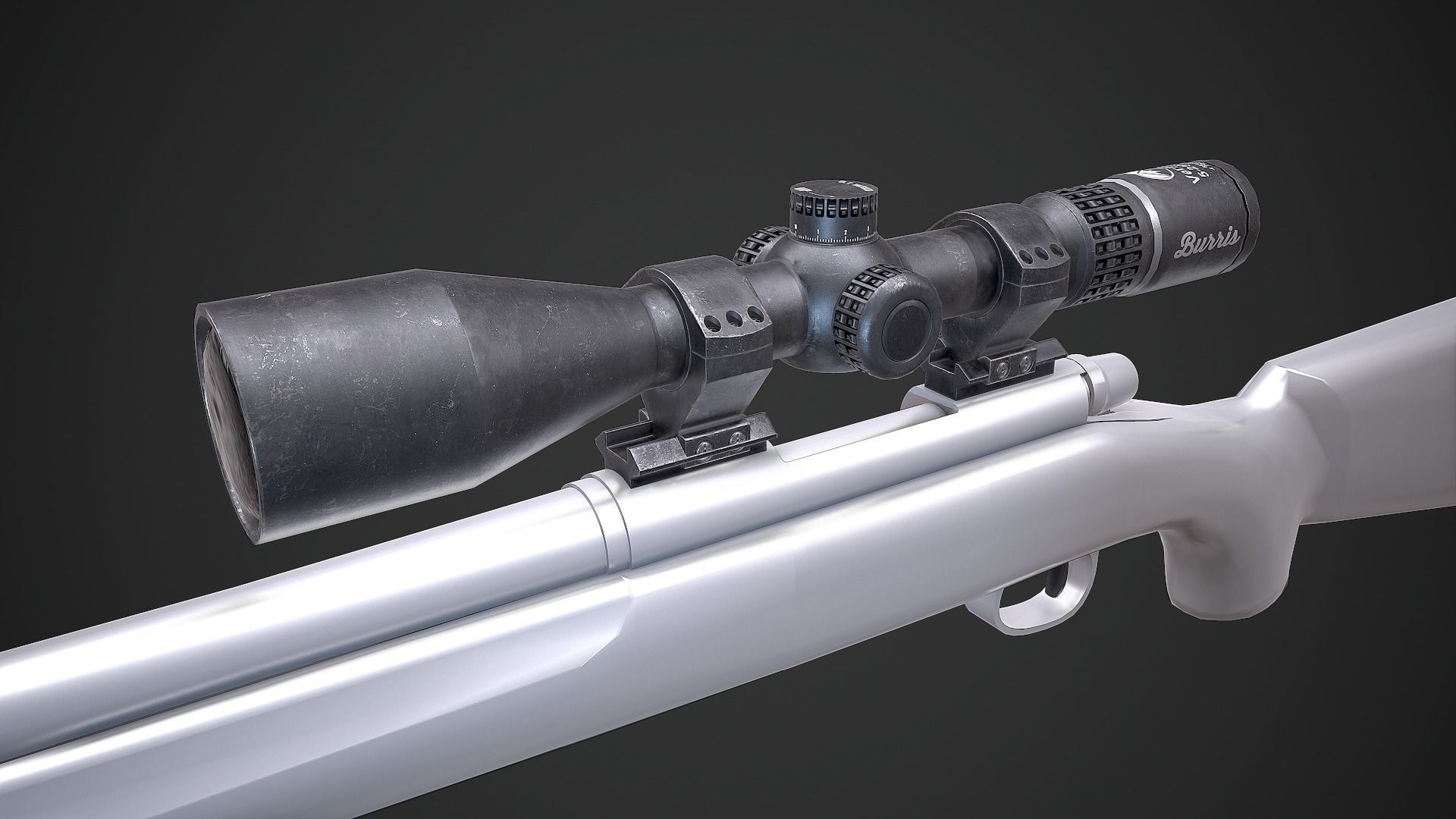 Burris Veracity Riflescope Low-poly 3D model_8