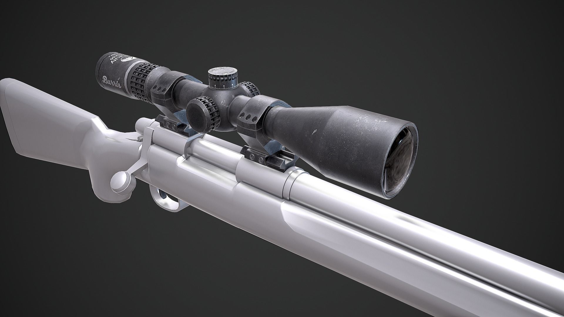 Burris Veracity Riflescope Low-poly 3D model_7