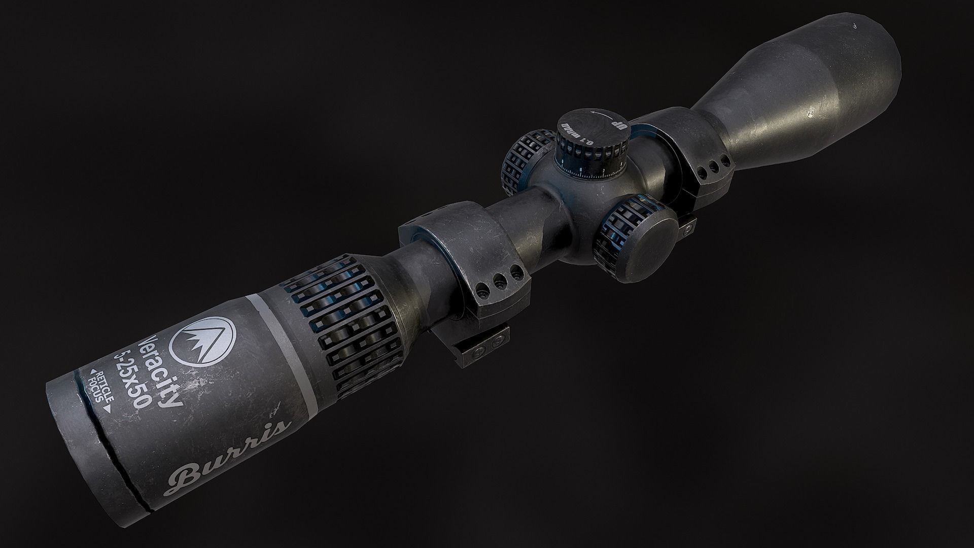 Burris Veracity Riflescope Low-poly 3D model_1