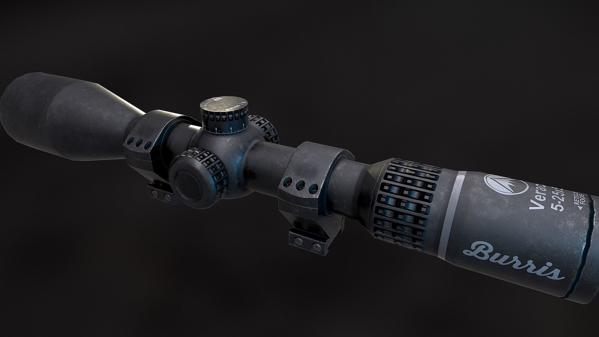 Burris Veracity Riflescope Low-poly 3D model_3