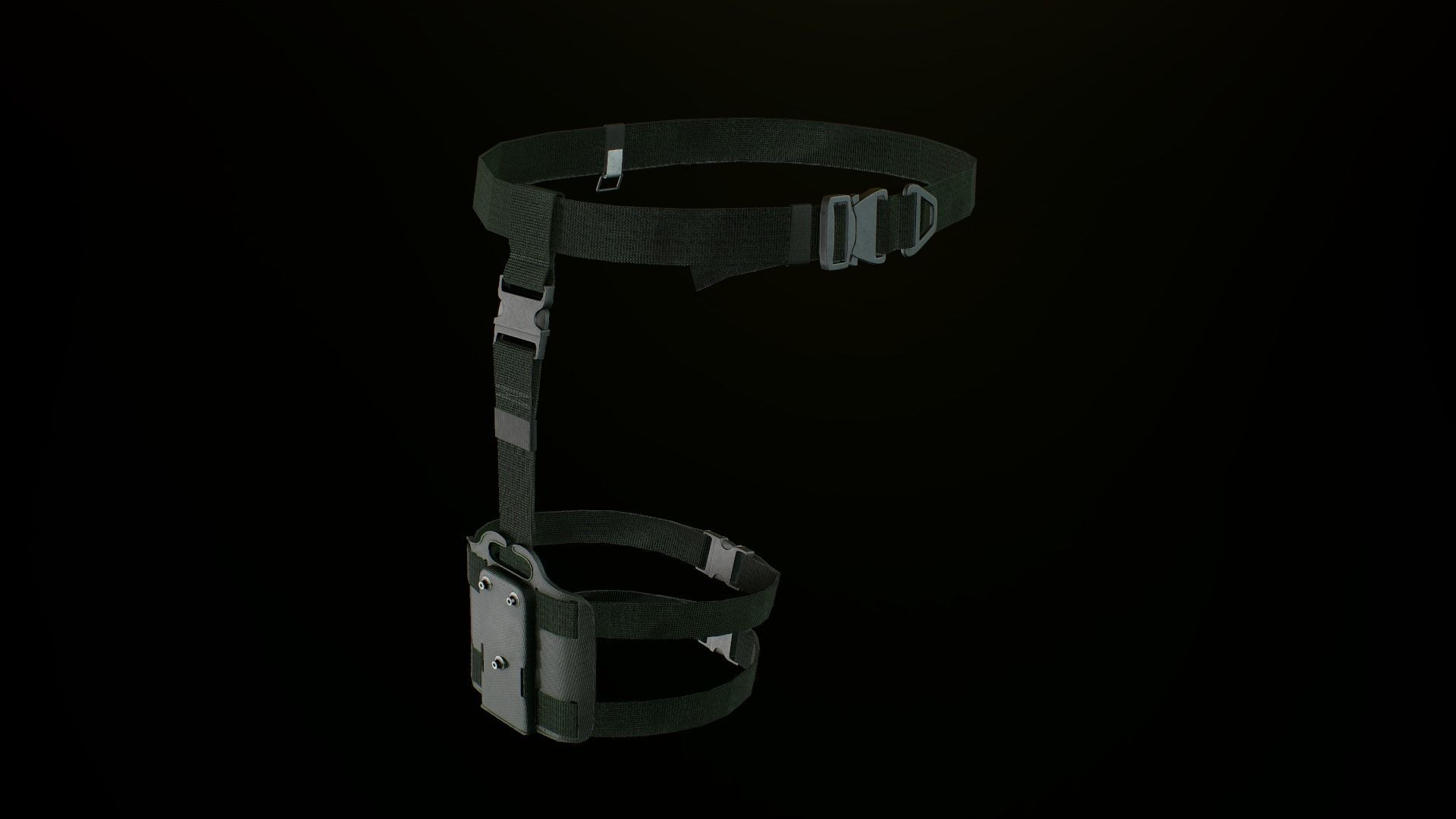 Tactical belt Low-poly 3D model_7