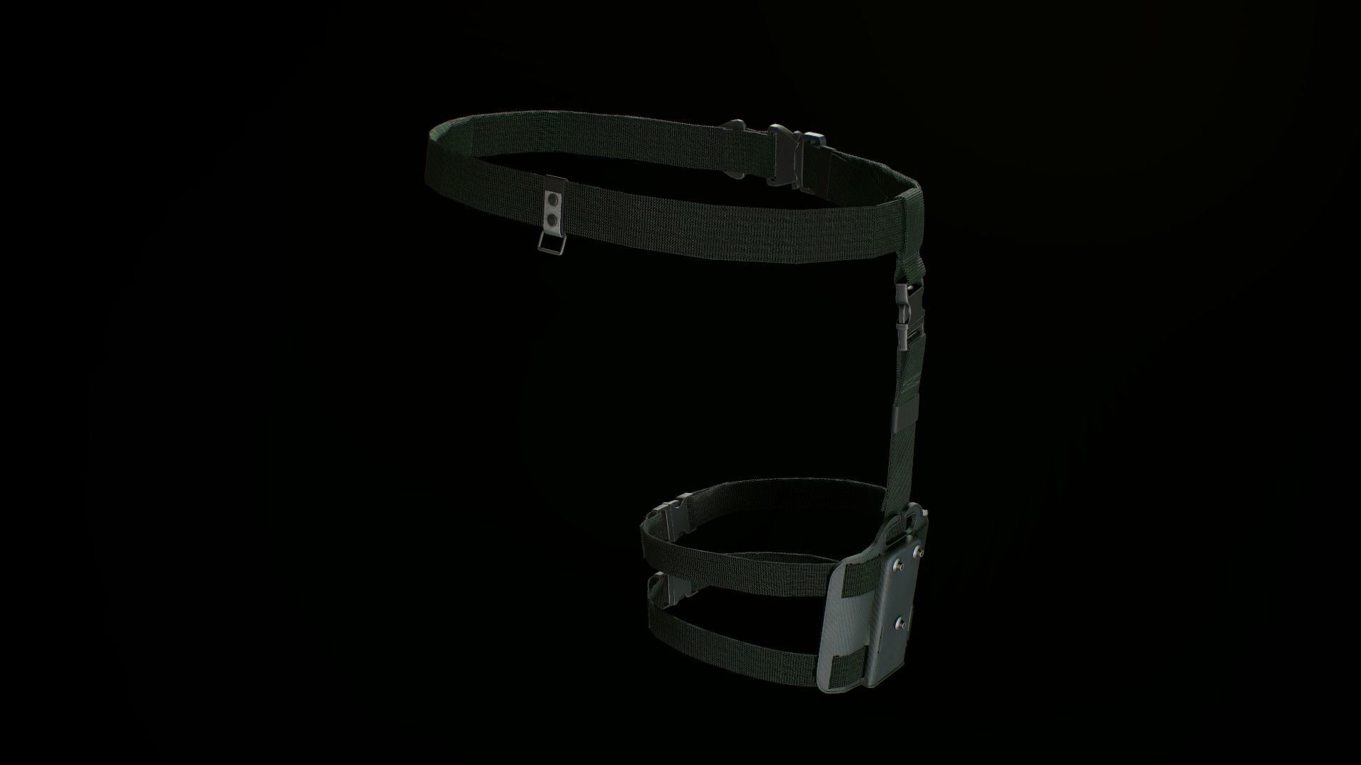 Tactical belt Low-poly 3D model_8