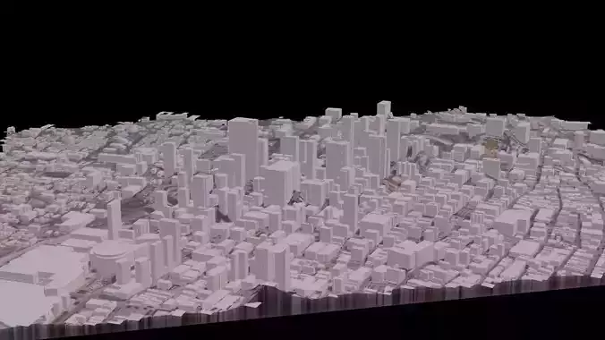 Los Angeles Topographical map 3D model