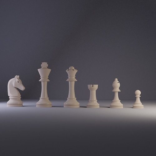Chess pieces 3D model