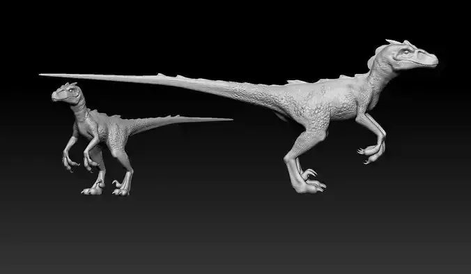 Velociraptor two dinosaurs