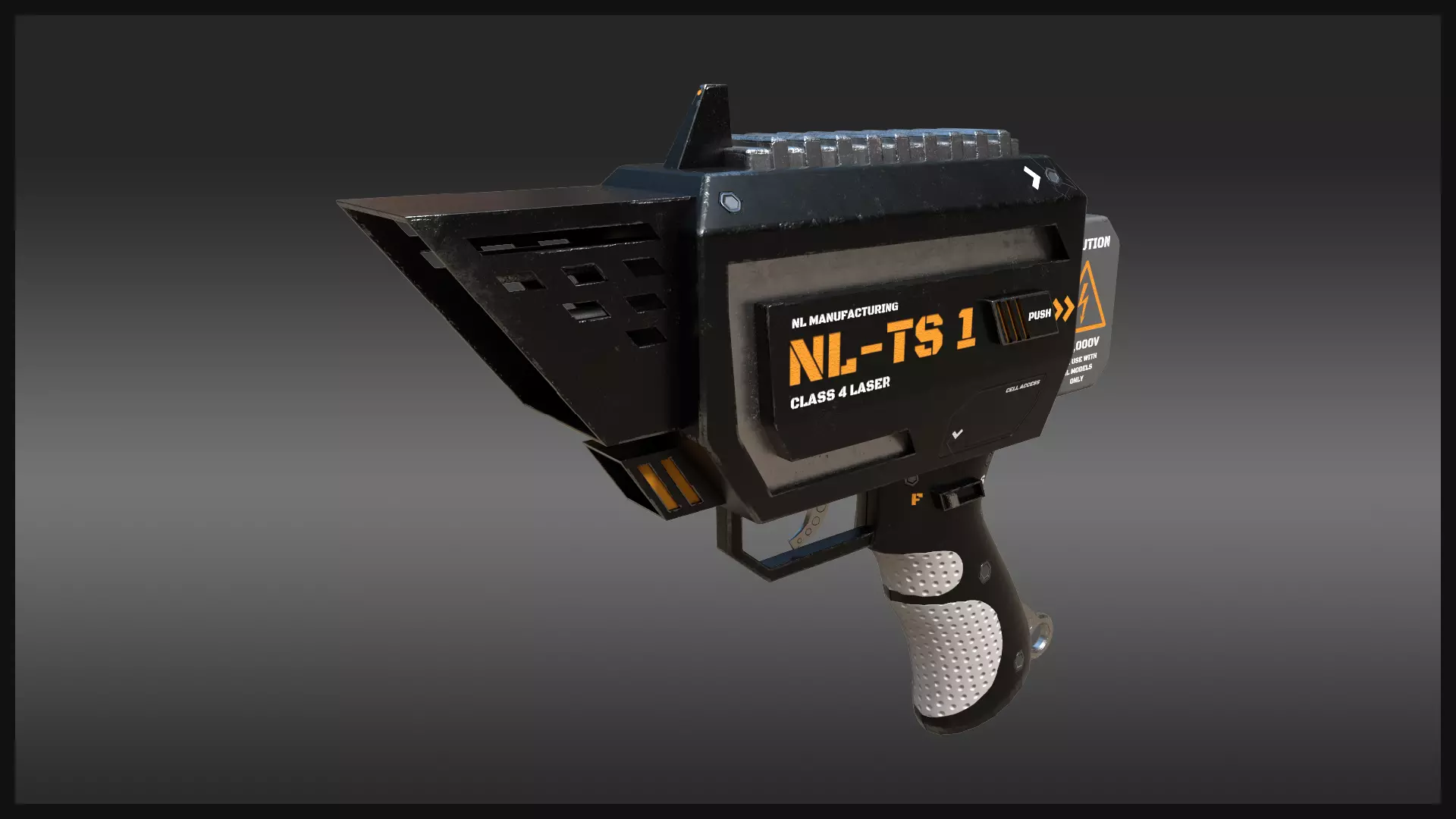 Sci-fi Stun Gun Low-poly 3D model