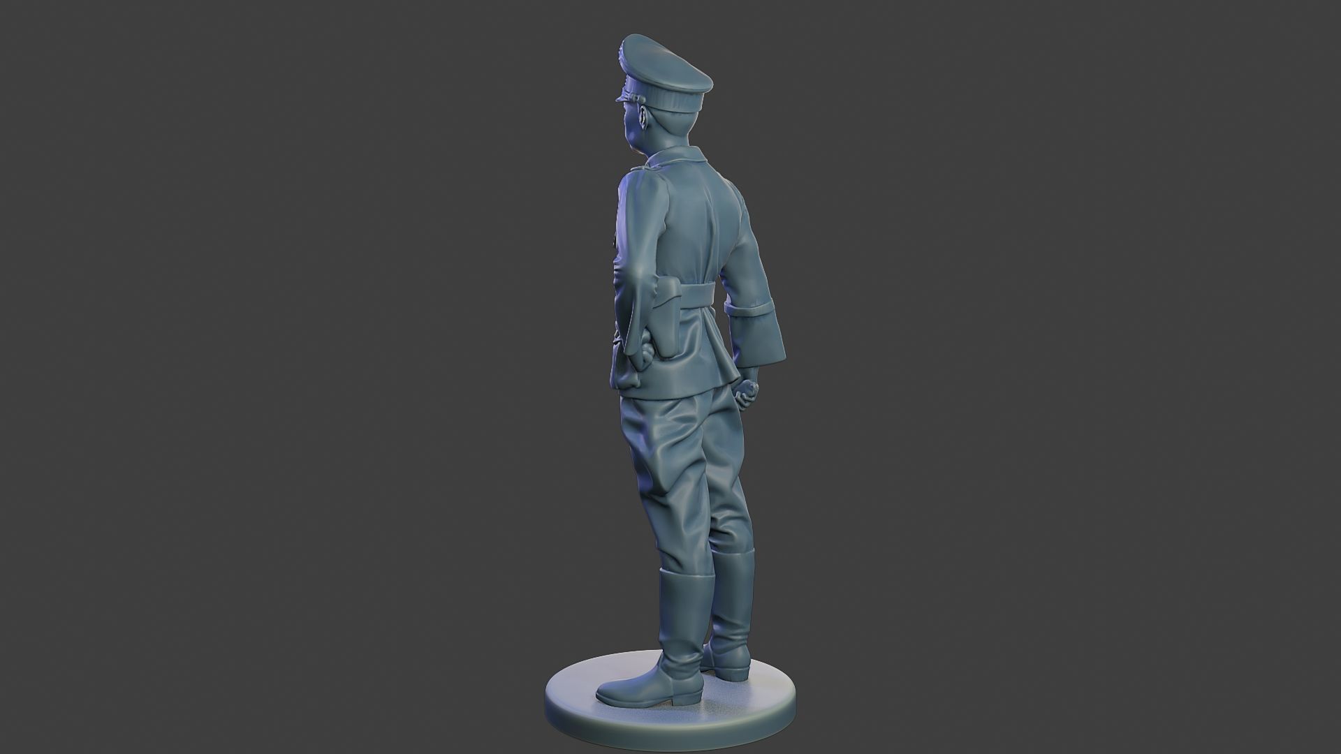 German Officer ww2 Stand G5 3D print model_4