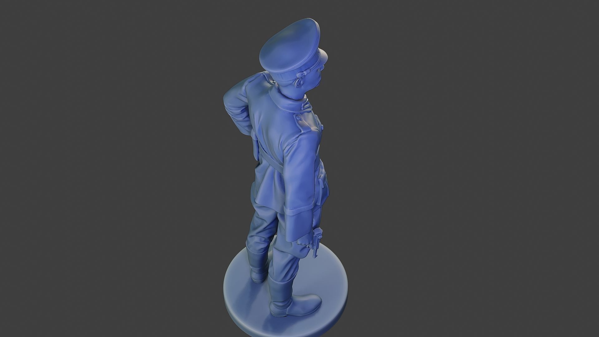 German Officer ww2 Stand G5 3D print model_22