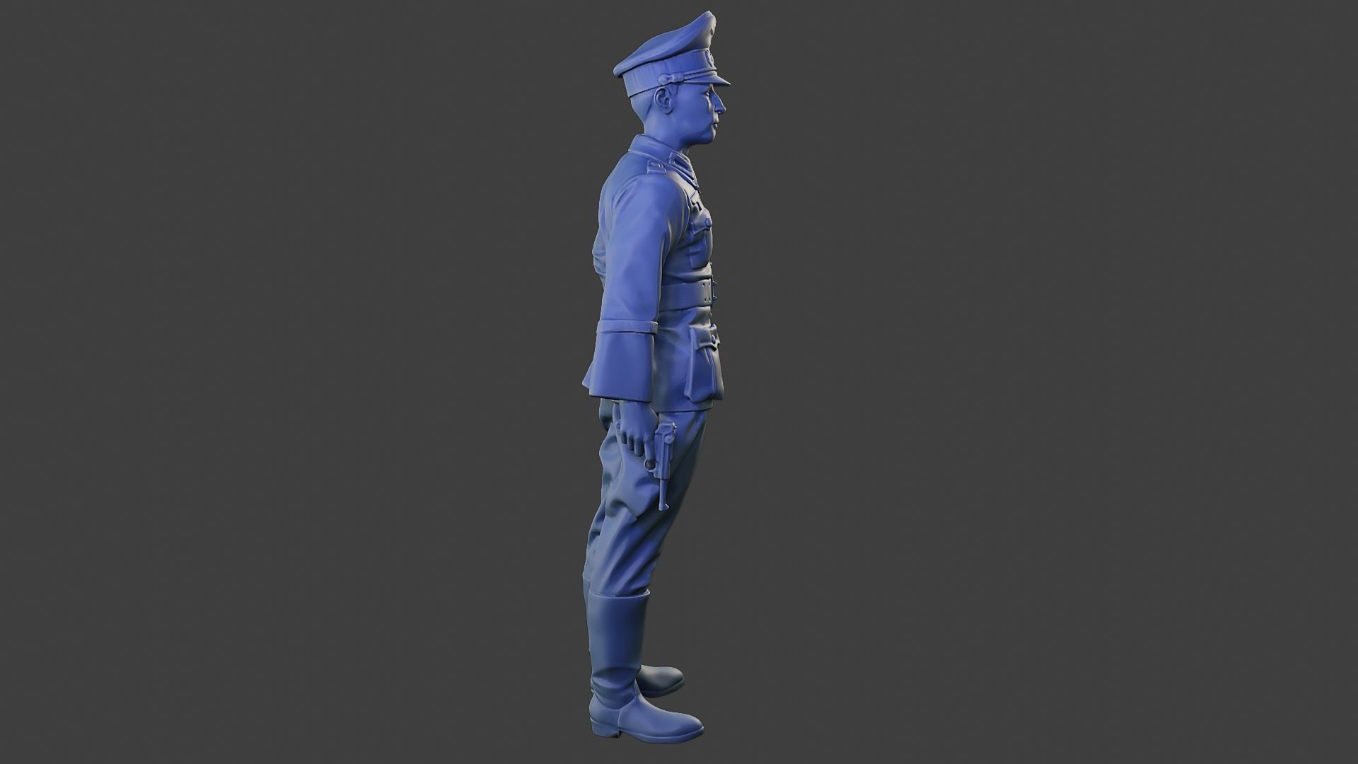 German Officer ww2 Stand G5 3D print model_31
