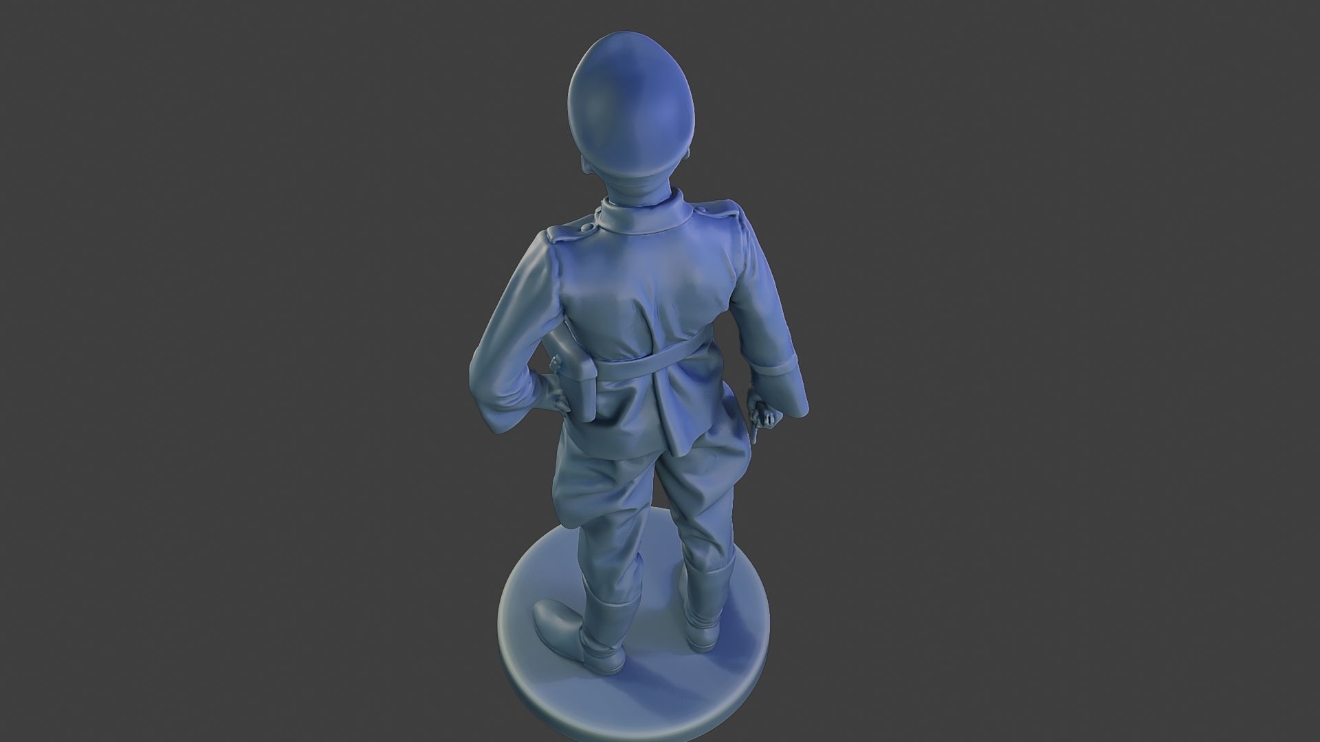 German Officer ww2 Stand G5 3D print model_15