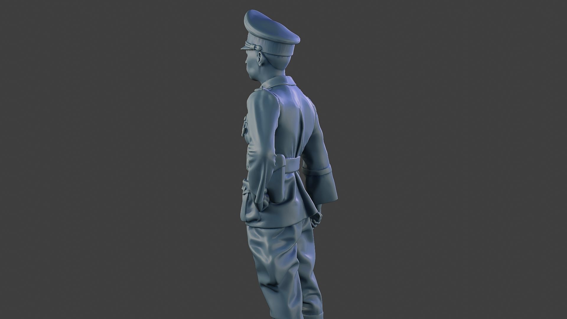 German Officer ww2 Stand G5 3D print model_26