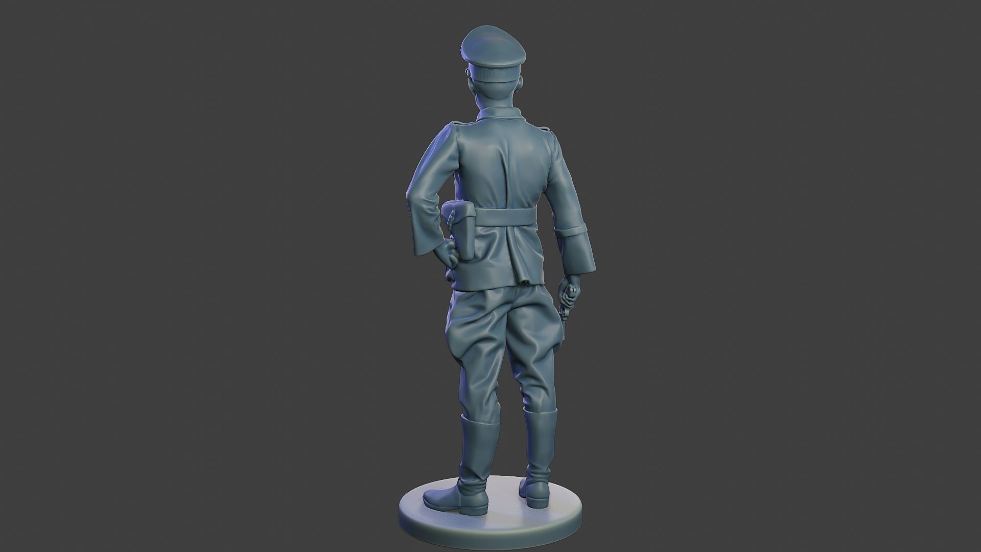German Officer ww2 Stand G5 3D print model_5