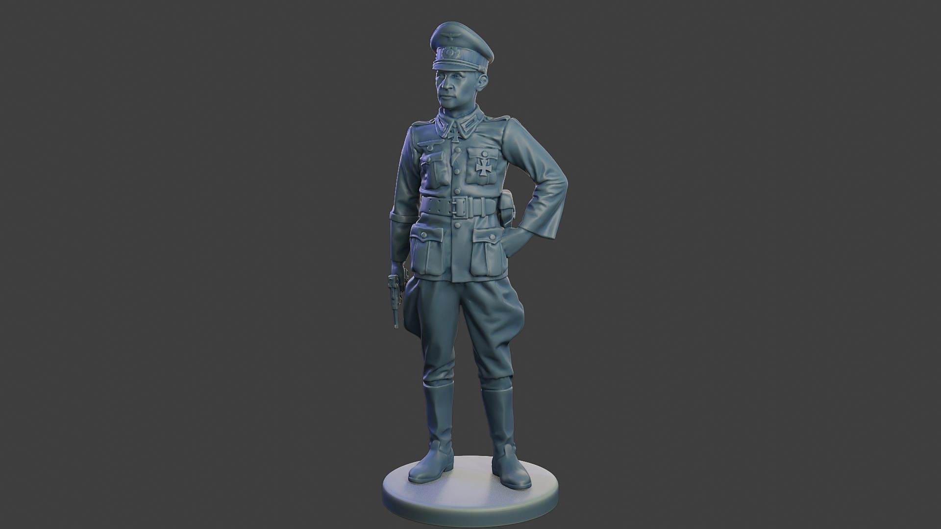 German Officer ww2 Stand G5 3D print model_1