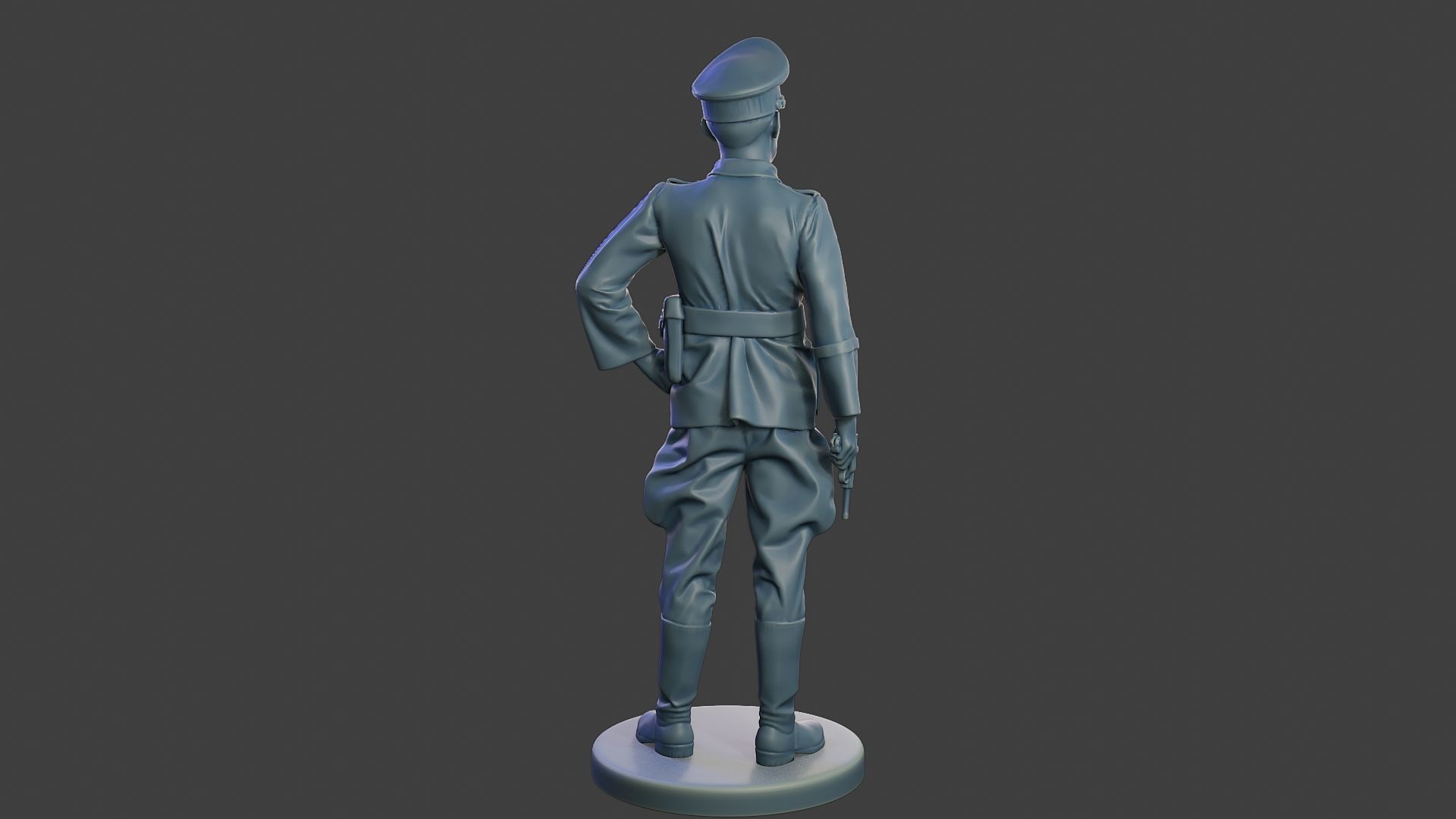 German Officer ww2 Stand G5 3D print model_6