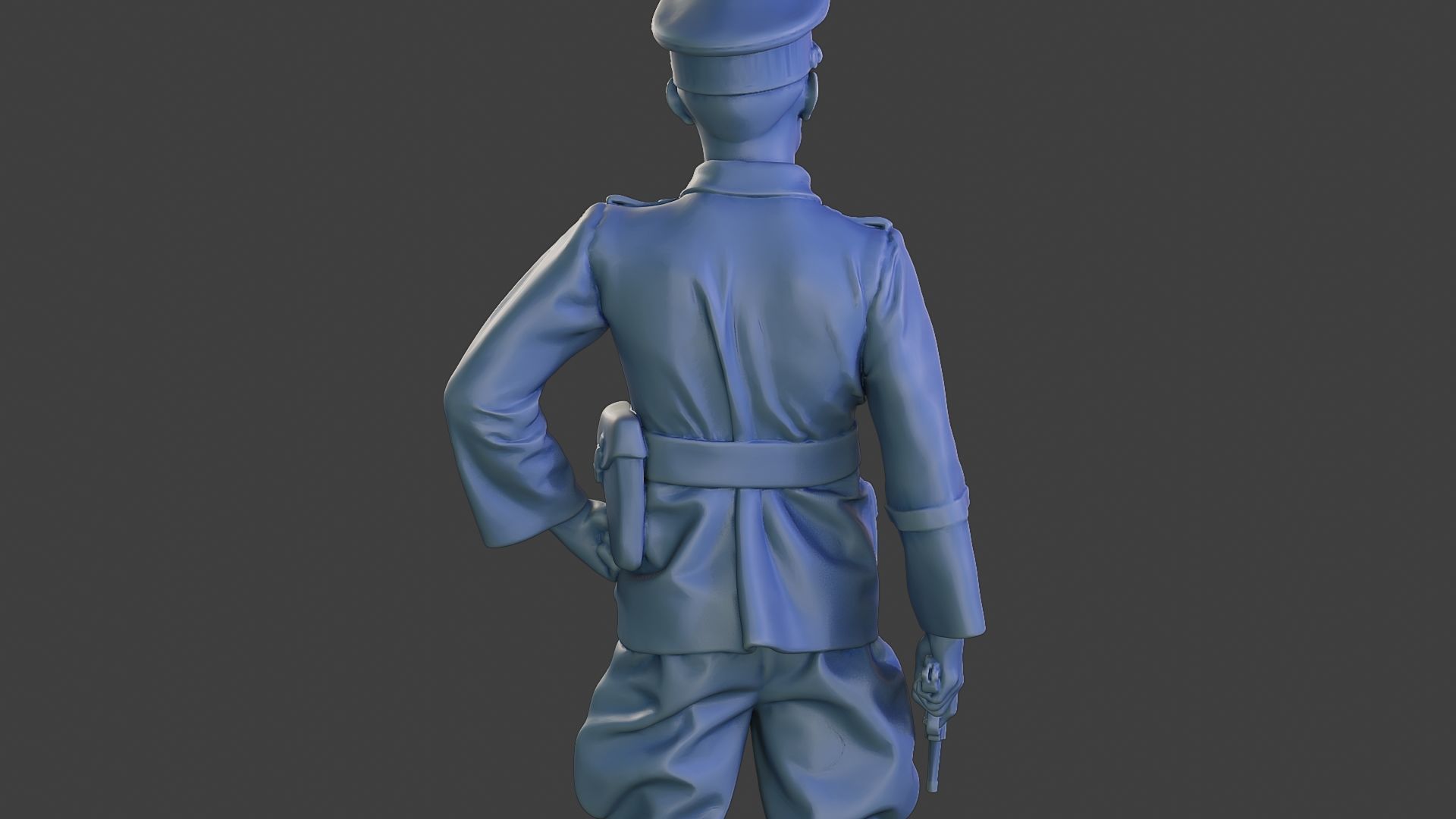 German Officer ww2 Stand G5 3D print model_21