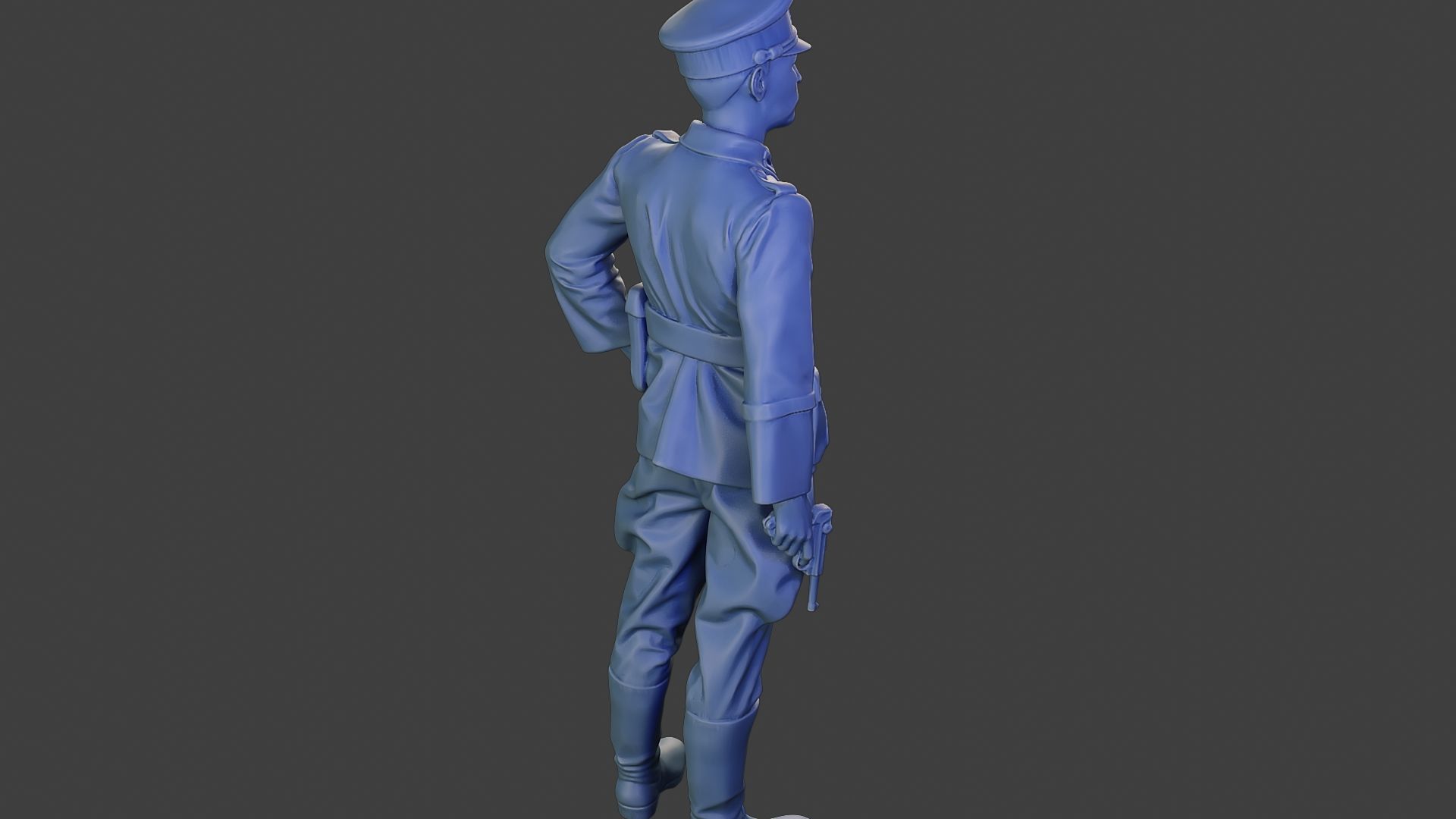 German Officer ww2 Stand G5 3D print model_24