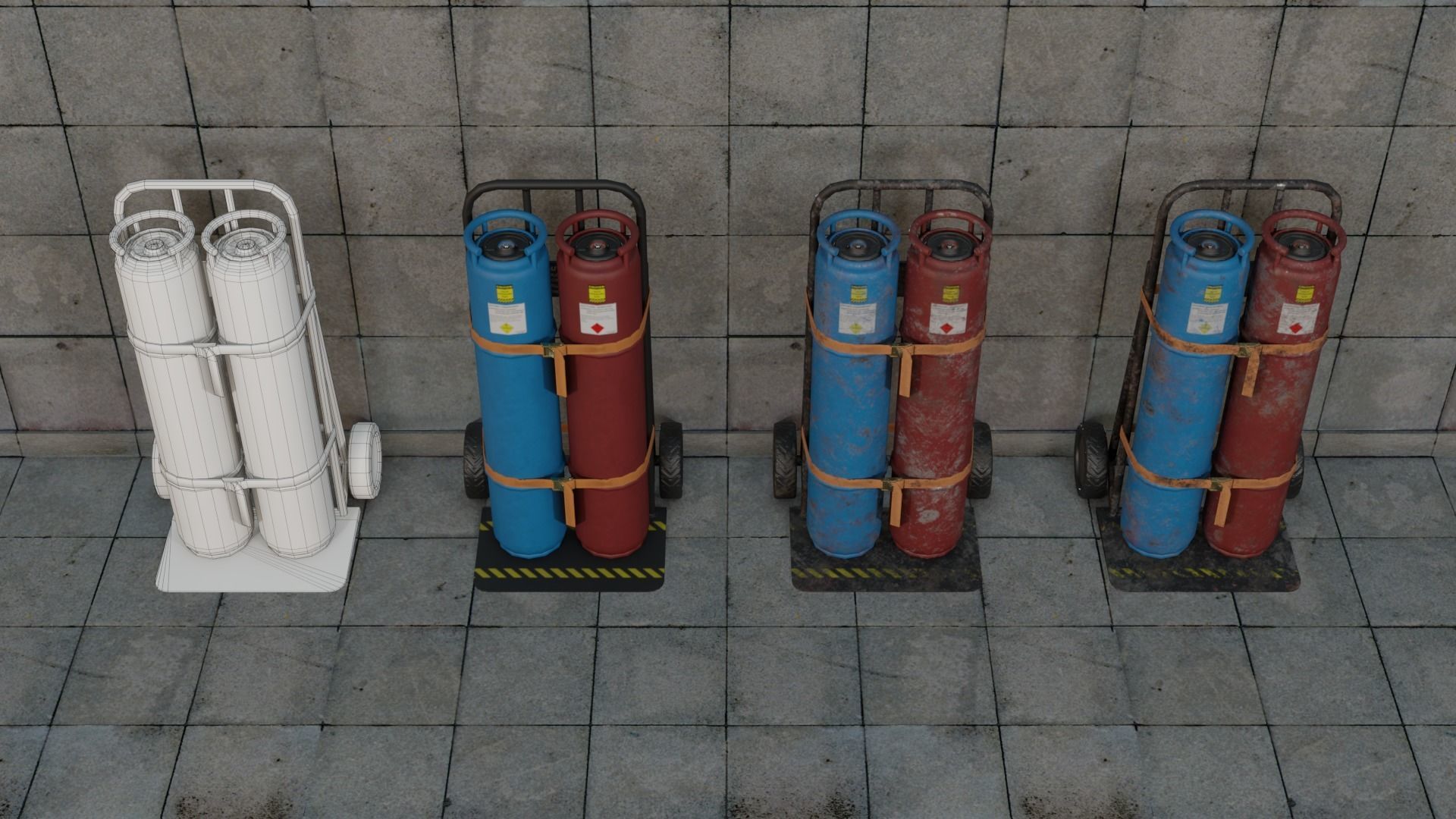 Gas Canisters PBR Low-poly 3D model_21