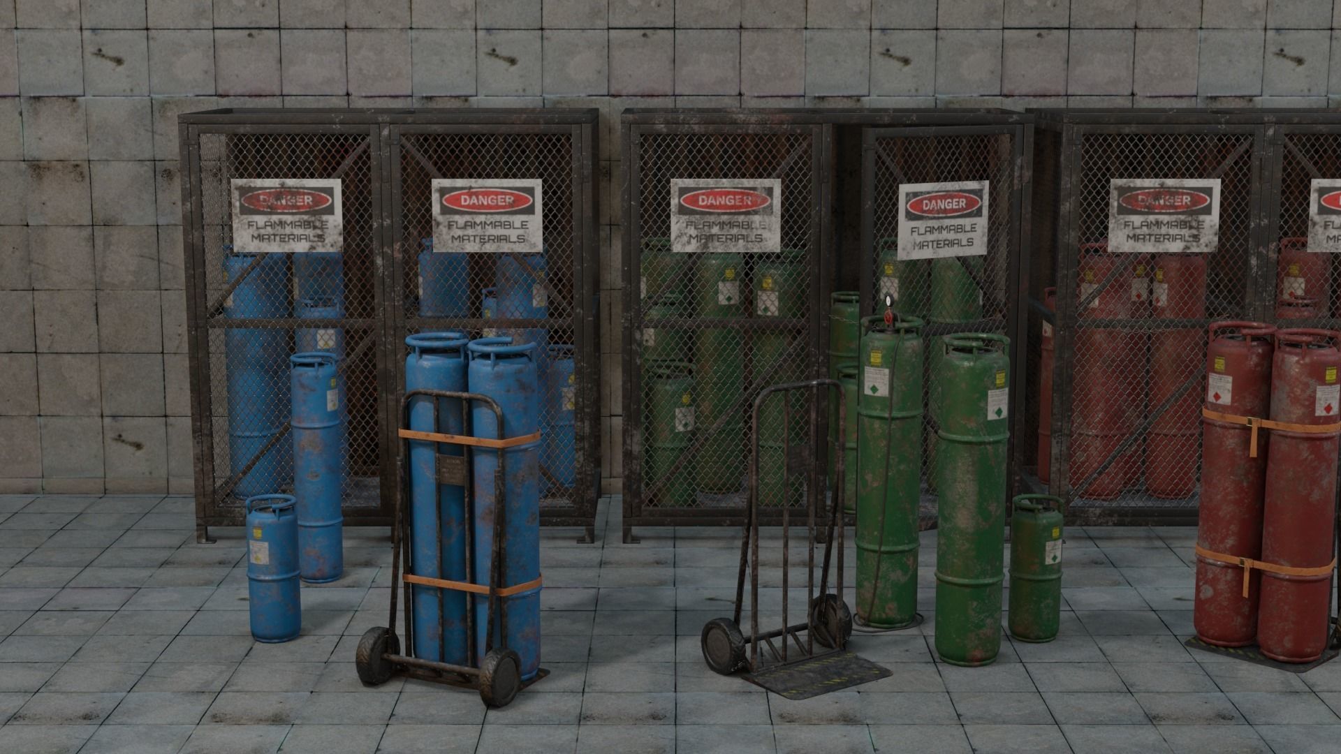 Gas Canisters PBR Low-poly 3D model_3
