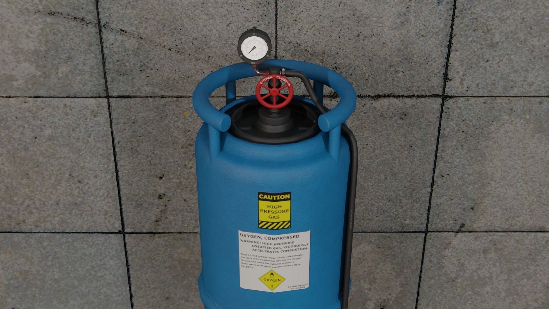 Gas Canisters PBR Low-poly 3D model_16