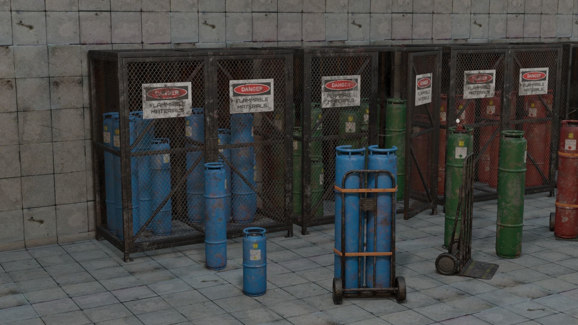 Gas Canisters PBR Low-poly 3D model_2