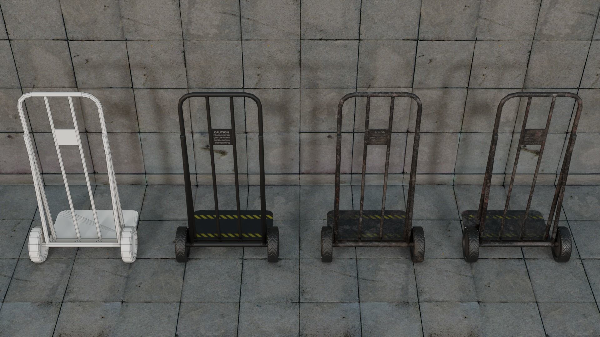 Gas Canisters PBR Low-poly 3D model_18