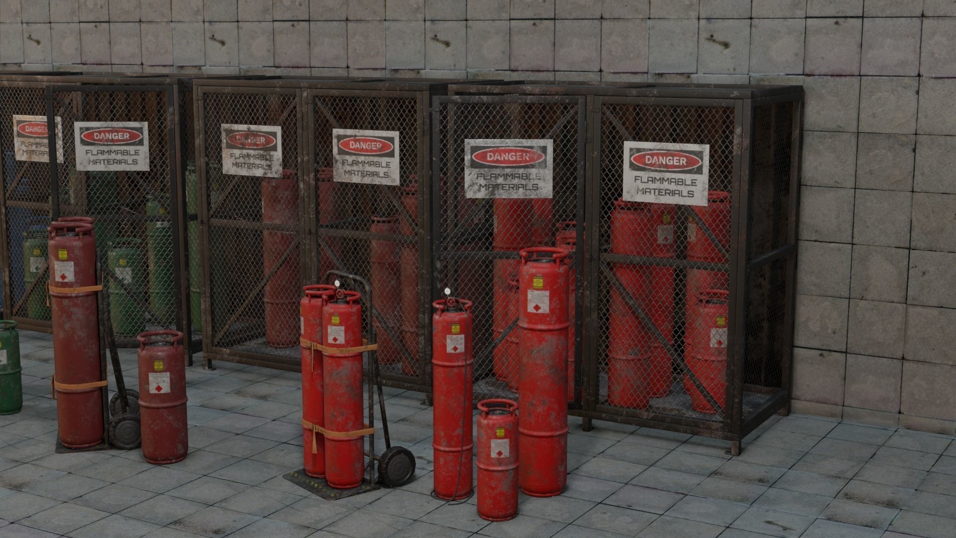 Gas Canisters PBR Low-poly 3D model_5