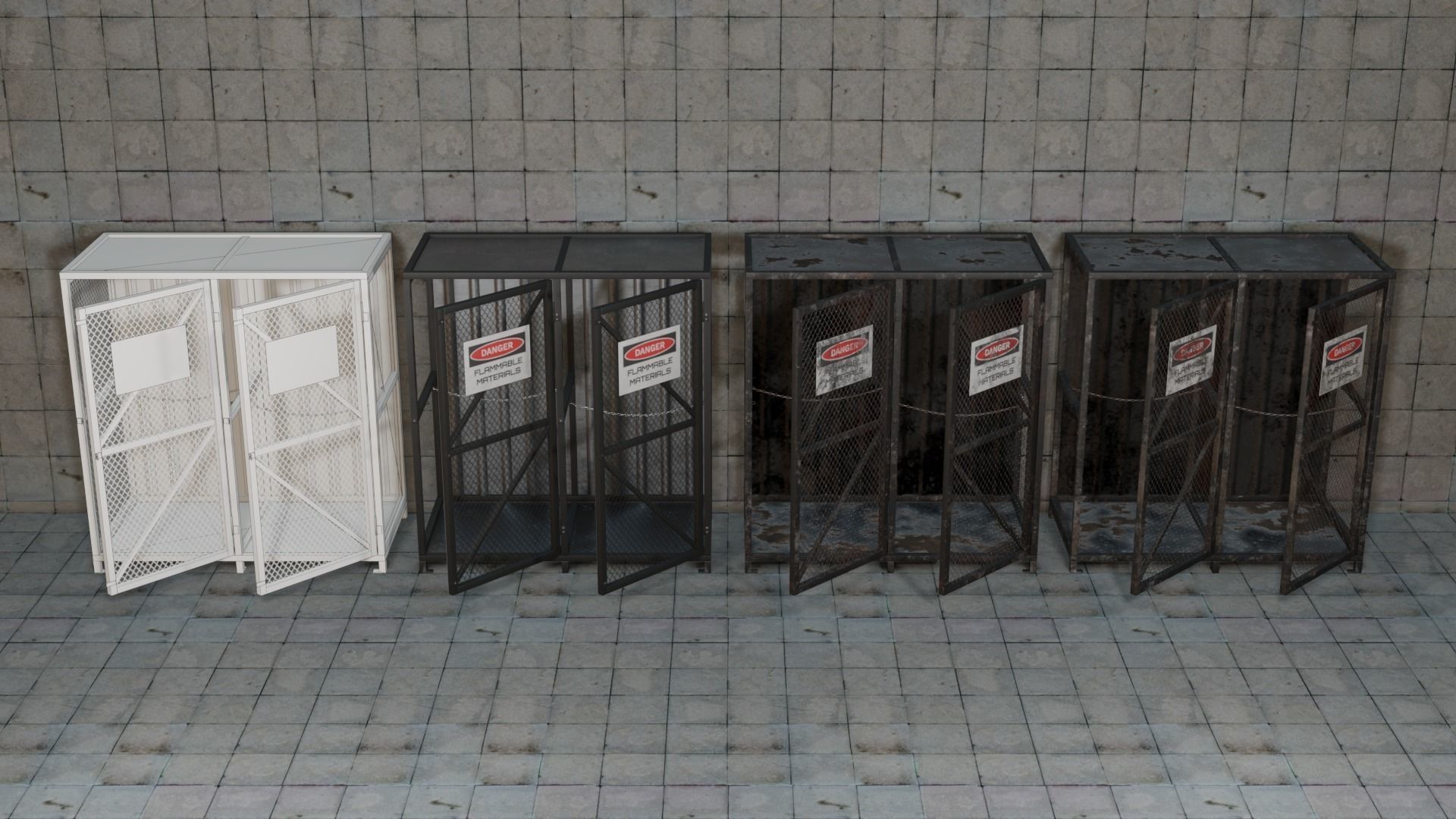 Gas Canisters PBR Low-poly 3D model_24