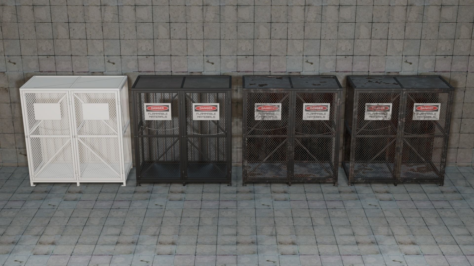 Gas Canisters PBR Low-poly 3D model_23