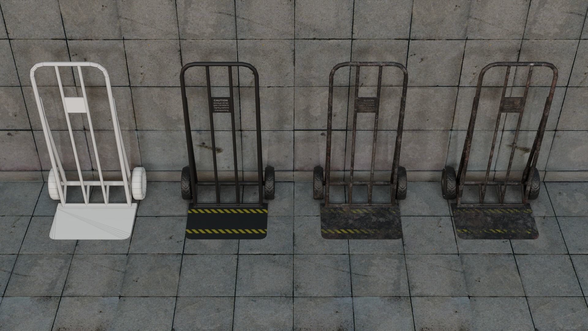 Gas Canisters PBR Low-poly 3D model_17