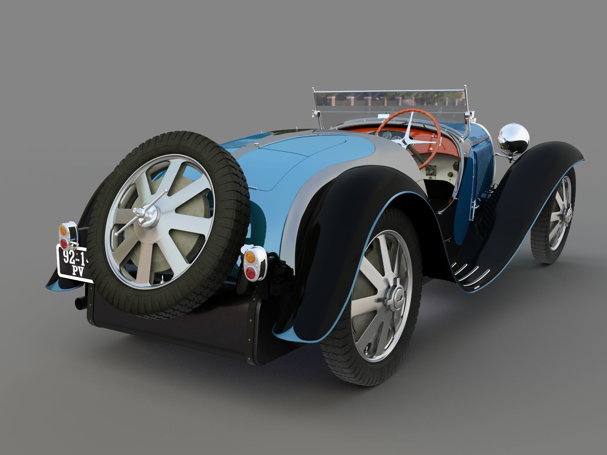 bugatti type 55 1933 3D model_2