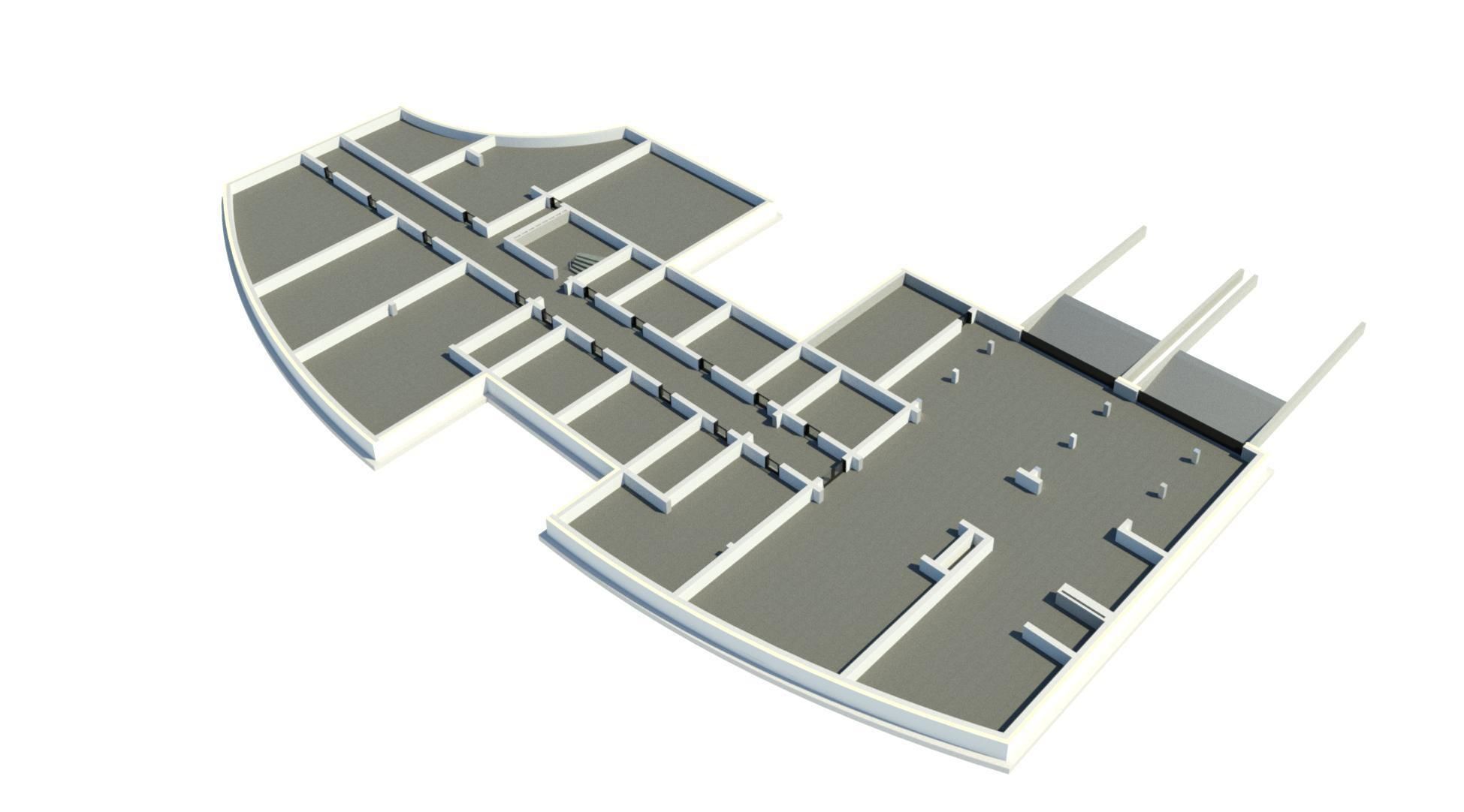 Mansion floor plan of building 3D model_18
