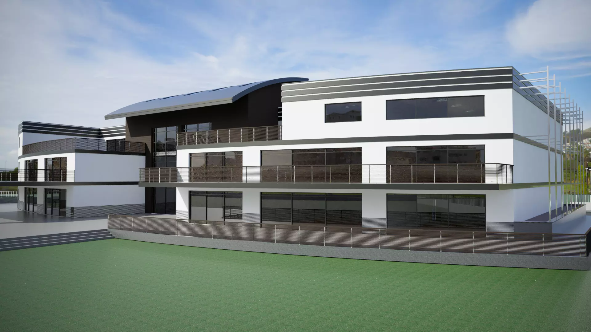 Mansion floor plan of building 3D model_0