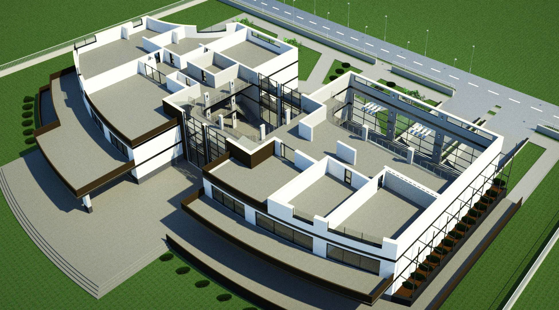 Mansion floor plan of building 3D model_16