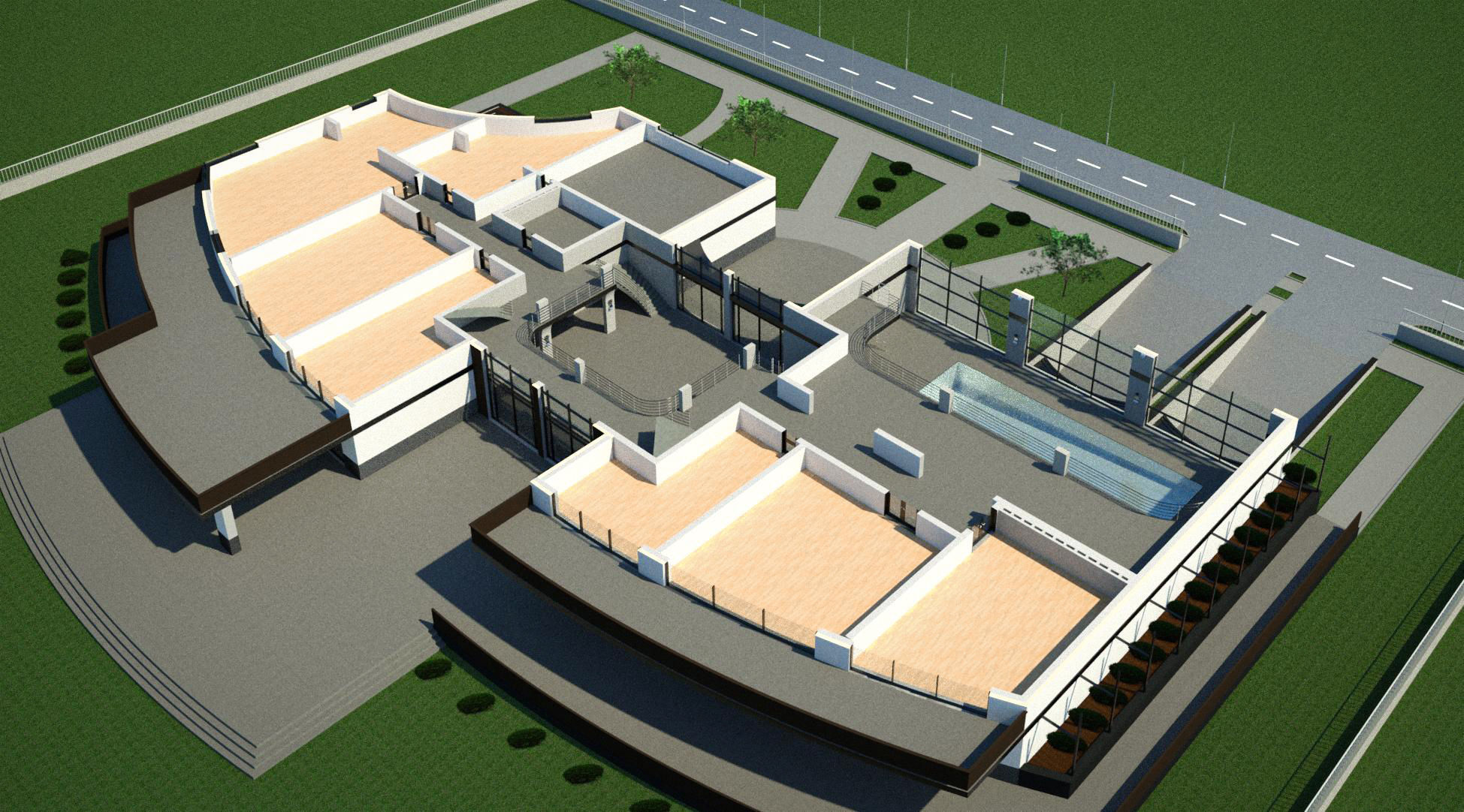 Mansion floor plan of building 3D model_15