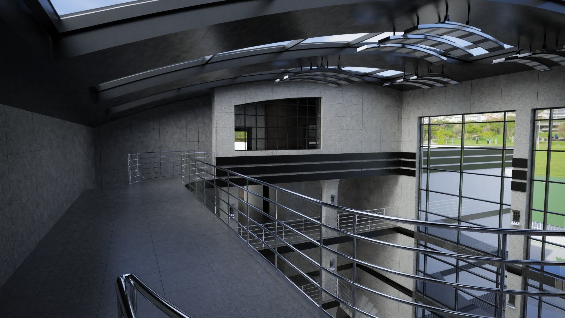 Mansion floor plan of building 3D model_9