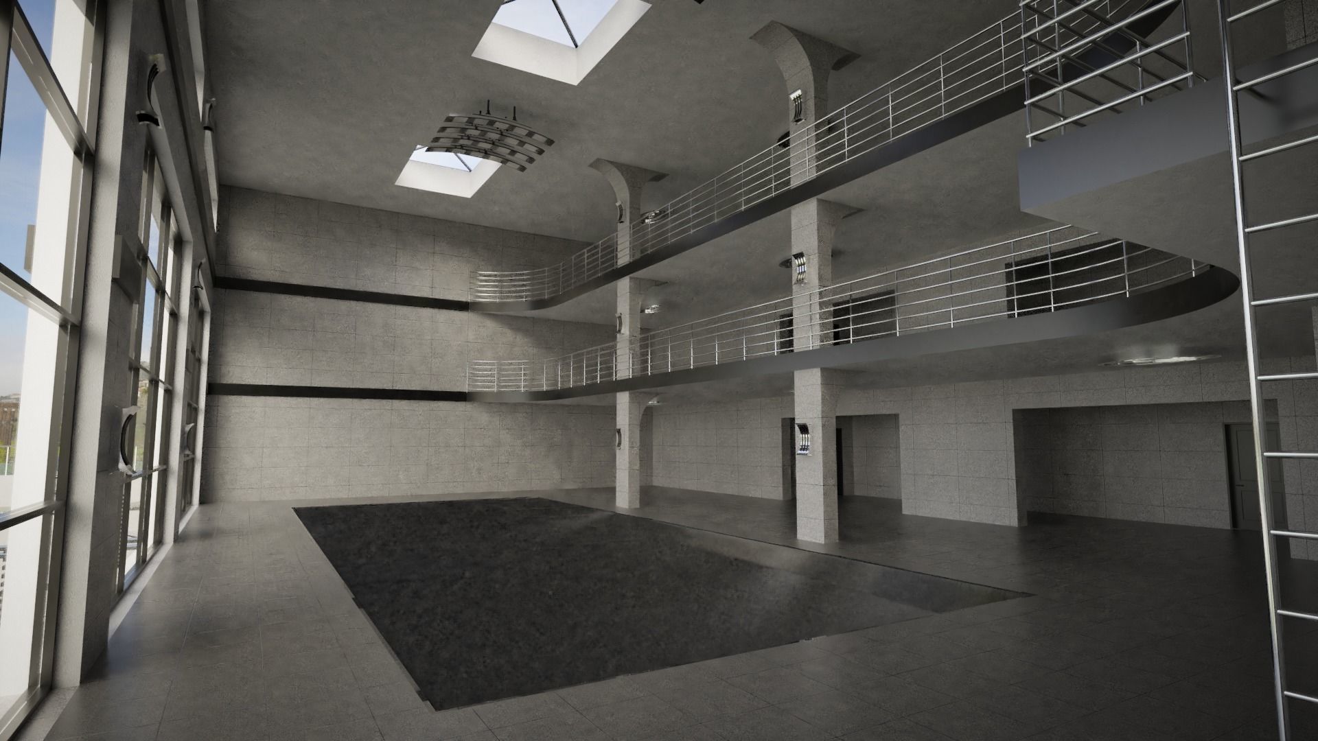 Mansion floor plan of building 3D model_10