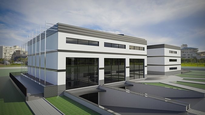 Mansion floor plan of building 3D model 3