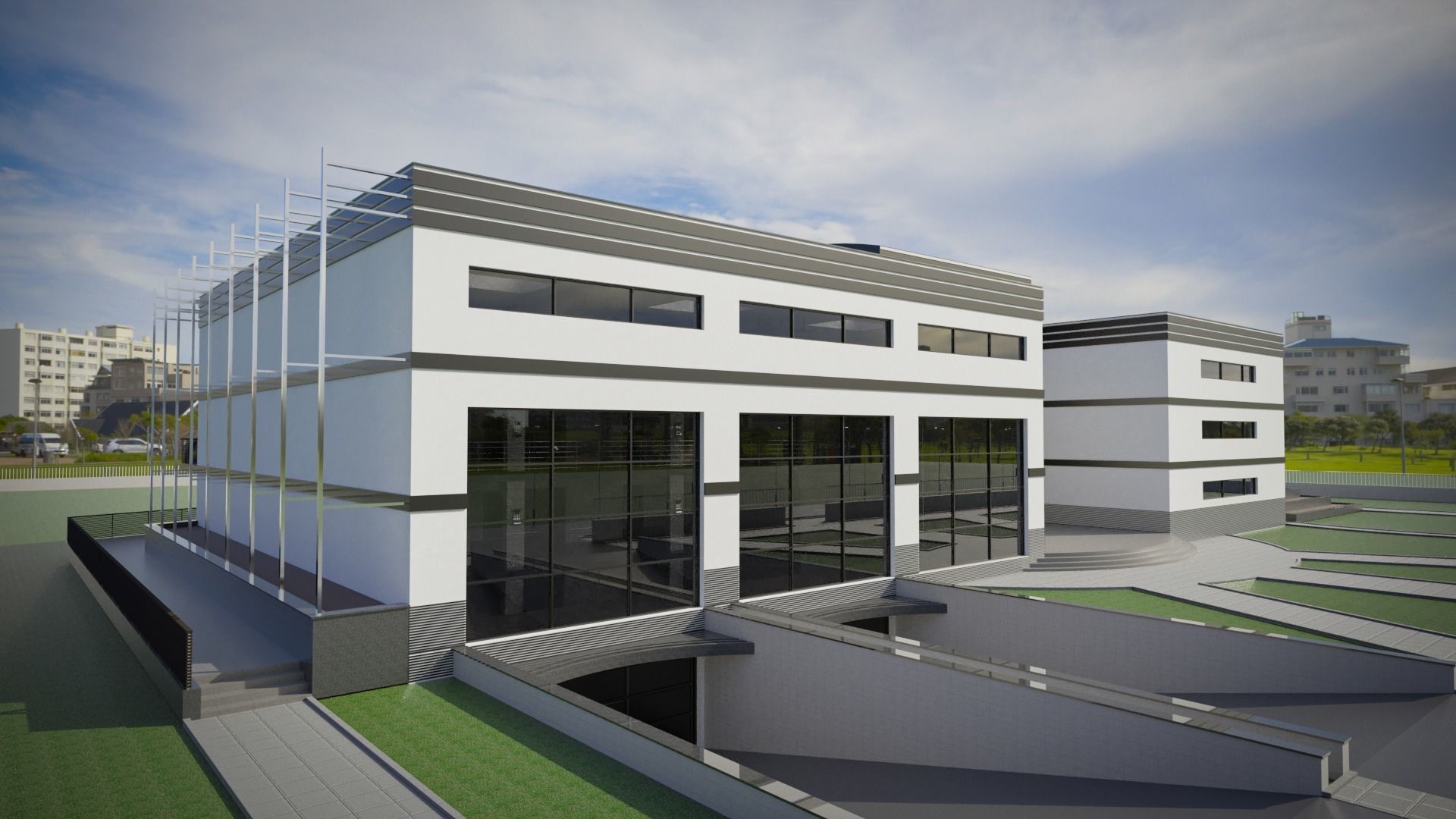 Mansion floor plan of building 3D model_2