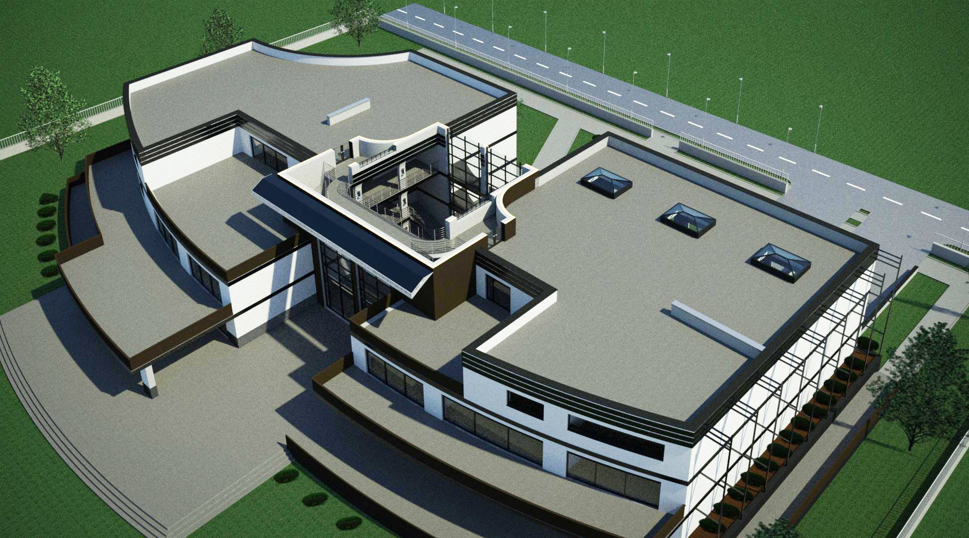 Mansion floor plan of building 3D model_13