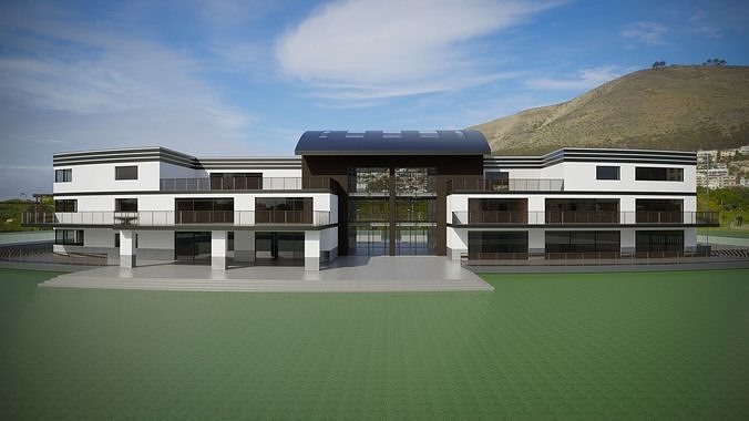 Mansion floor plan of building 3D model 5