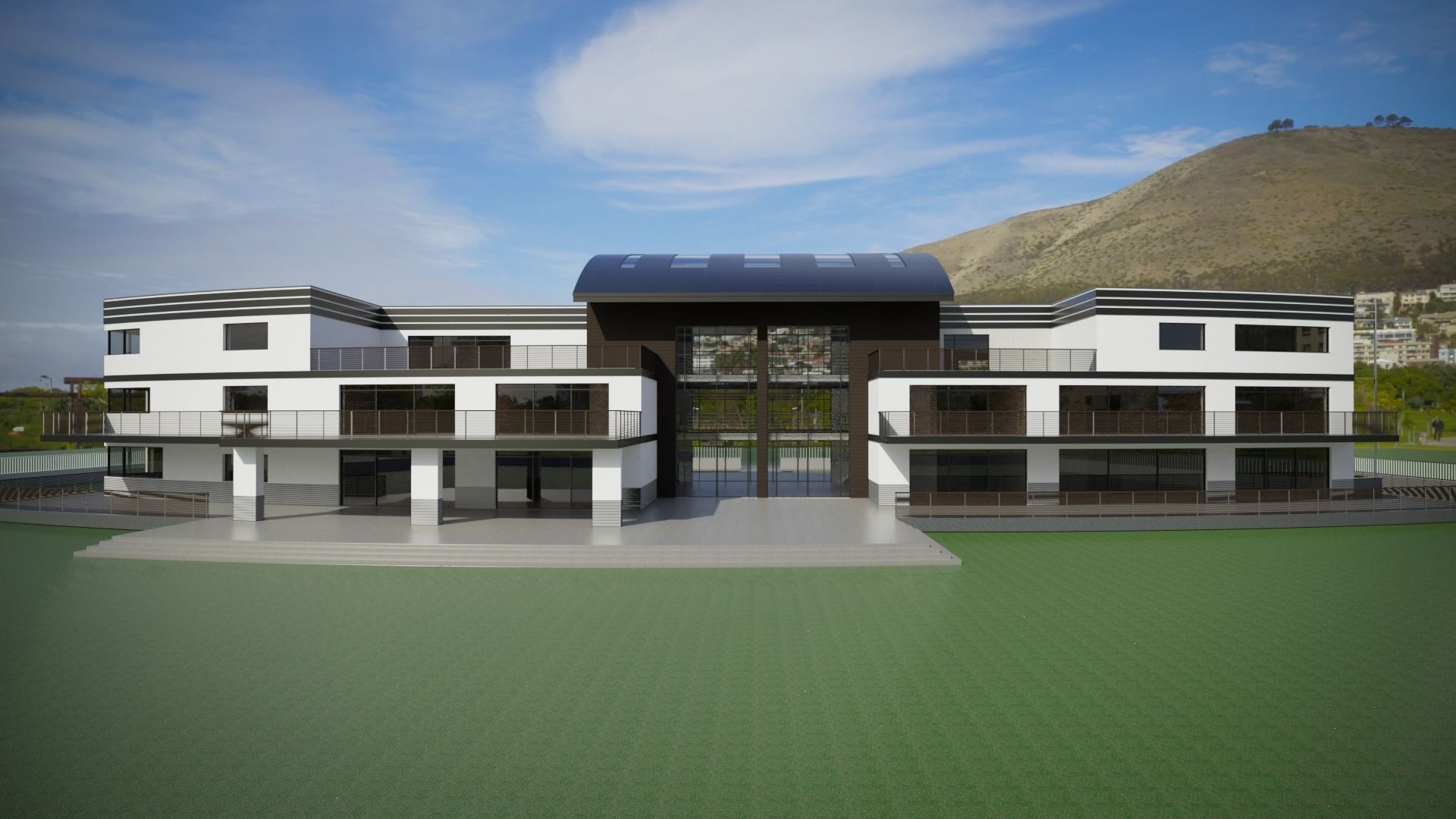 Mansion floor plan of building 3D model_4