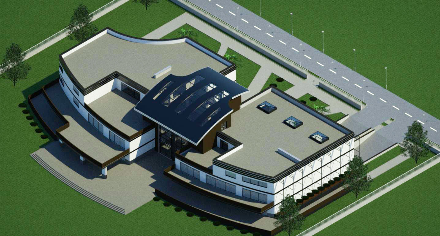 Mansion floor plan of building 3D model_12