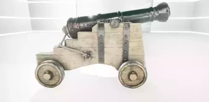 Cannon High Quailty Low-poly 3D model
