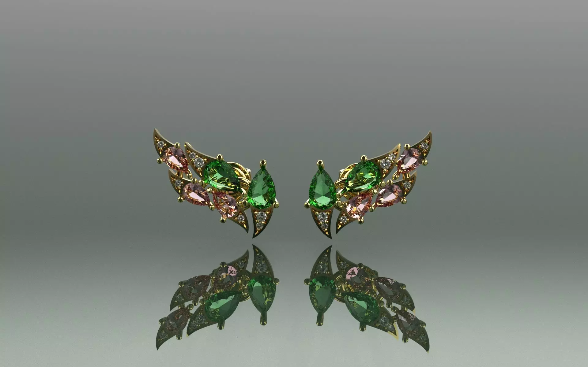 Ear Cuff Exotic Flowers - Jewelry 3D - BR-14 3D print model
