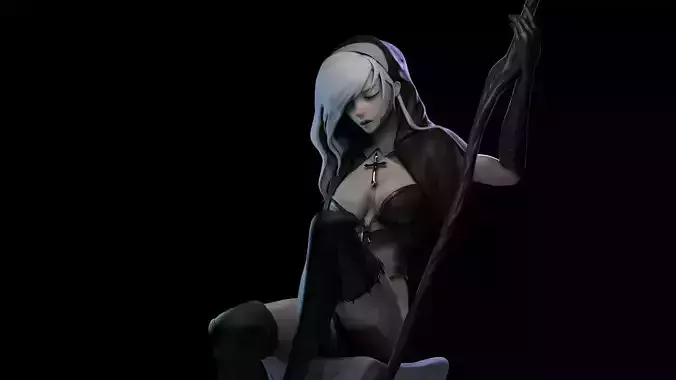 Desire Nun 3D print model