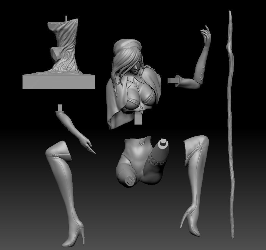 Desire Nun 3D print model_6